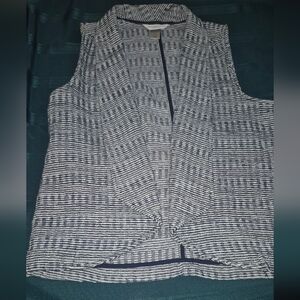 Blue/white Dressy Vest  Womens Petite Small